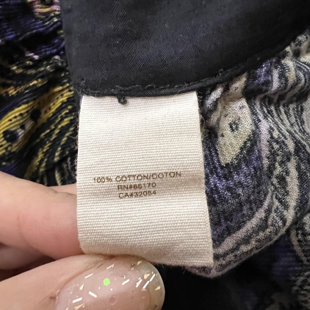 Anthropologie Skirt Mini Corduroy Paisley Boho Whimsigoth Dark Fairy‎ Grunge - Picture 6 of 7